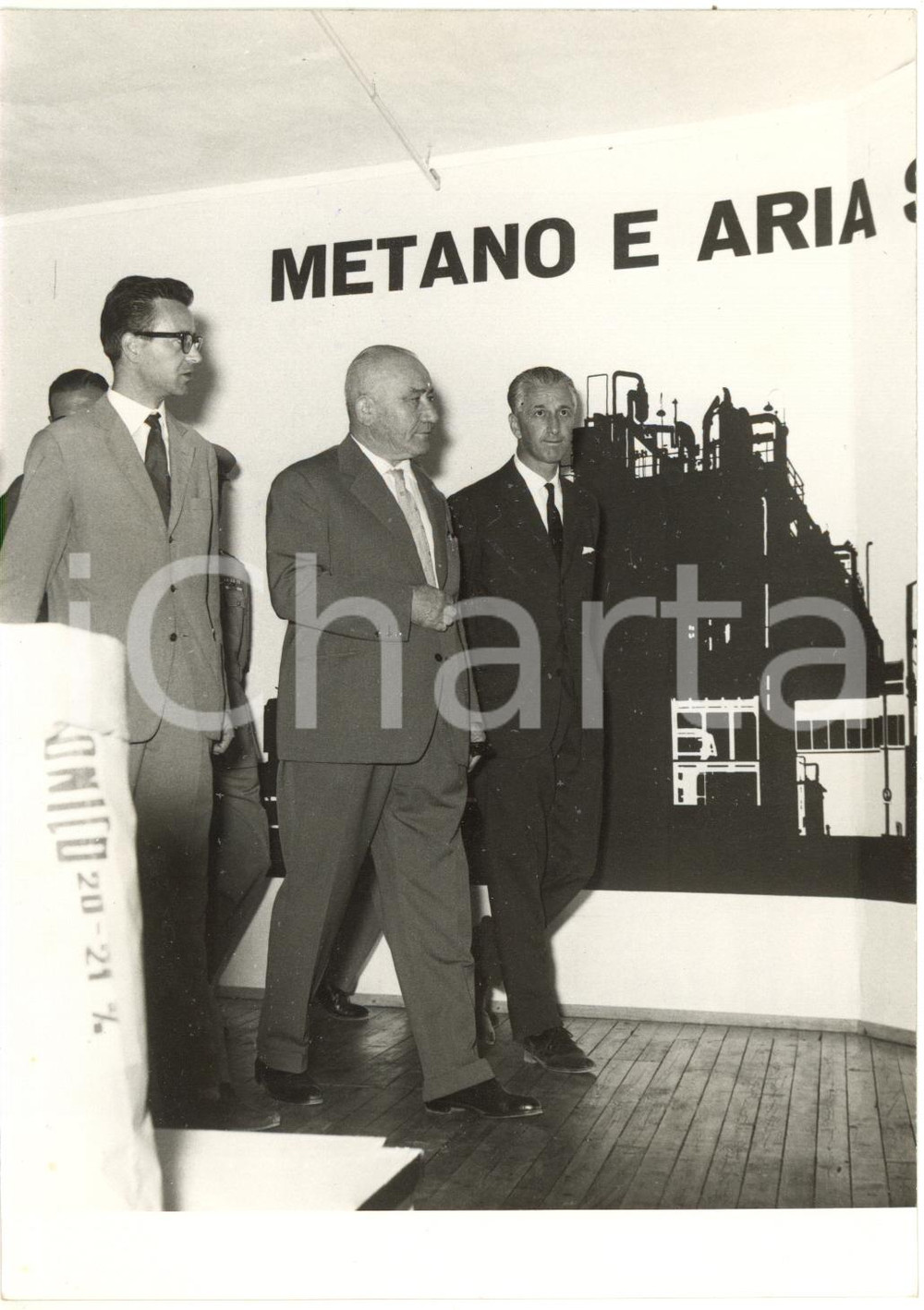 1958 PIACENZA - Ministro Alberto SIMONINI inaugura Mostra nazionale del metano