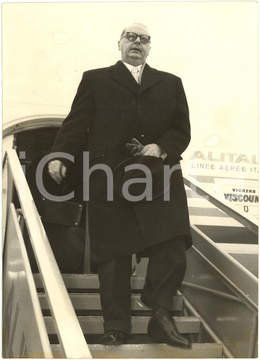 1958 ROMA CIAMPINO Funerali Papa PIO XII - Arrivo di Heinrich VON BRENTANO *Foto