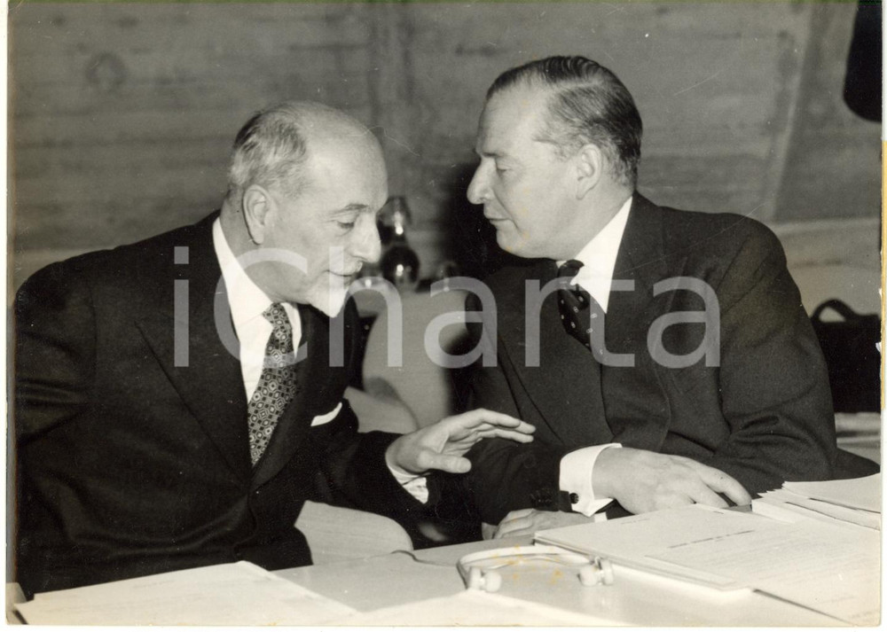 1958 PARIGI UNESCO Consiglio dei ministri europei - Giuseppe MEDICI Selwyn LLOYD