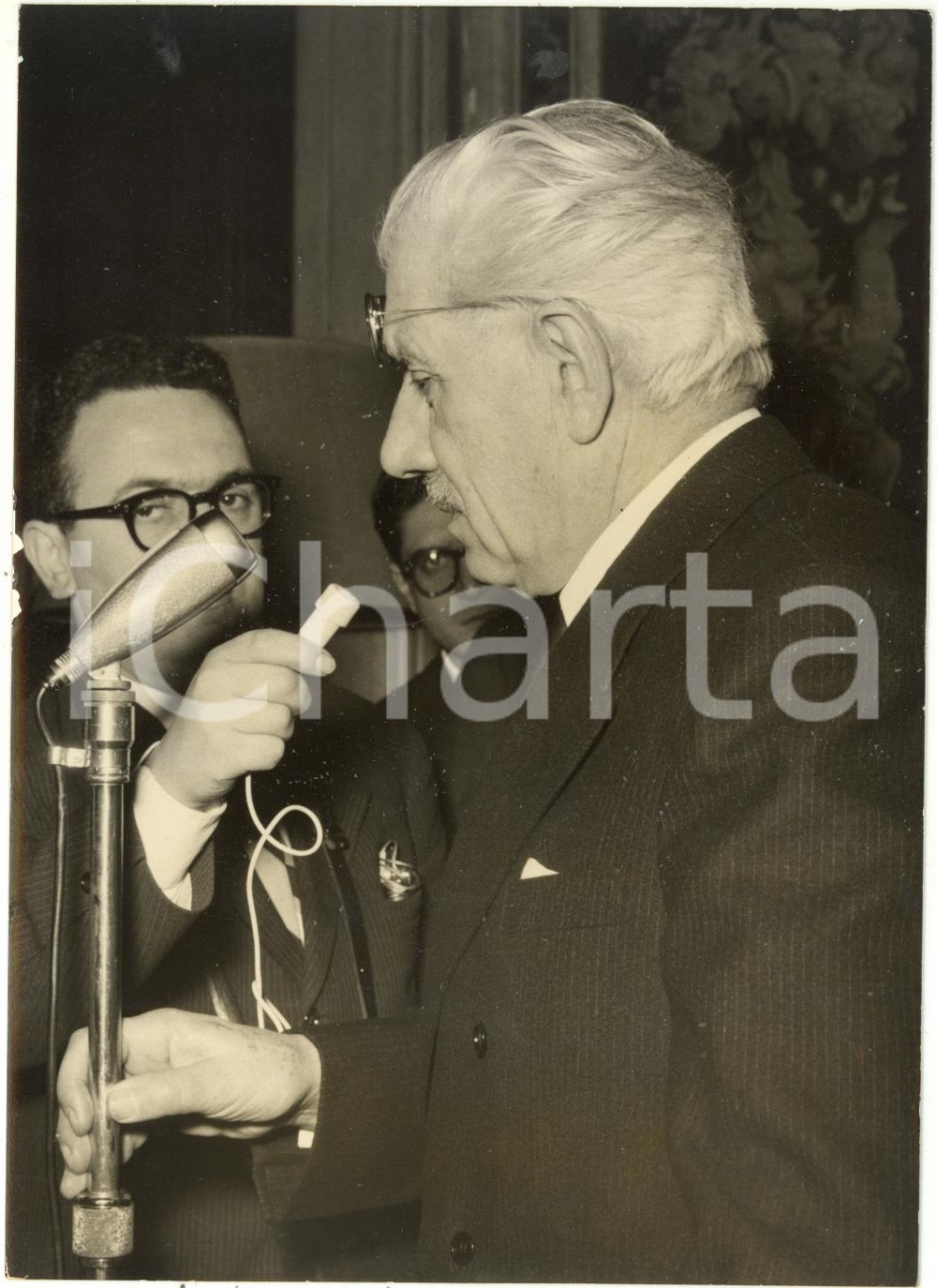 1959 ROMA QUIRINALE Crisi ministeriale - Ferruccio PARRI rilascia un'intervista 