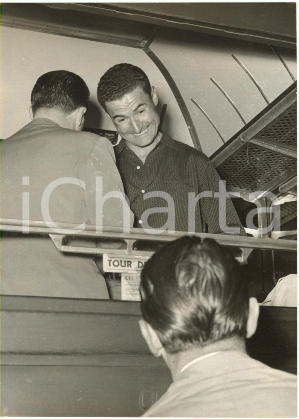 1953 MILANO CICLISMO - Giuseppe MINARDI in partenza per il TOUR DE FRANCE *Foto