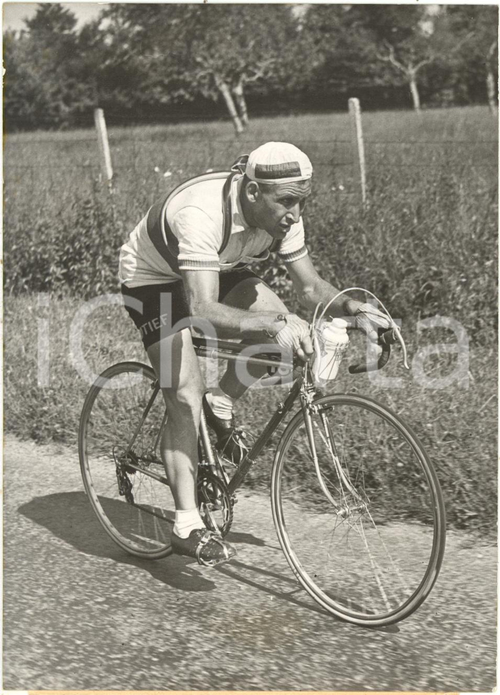 1954 TOUR DE FRANCE 4^ tappa Rouen-Caen - Wim VAN EST durante la gara *Foto