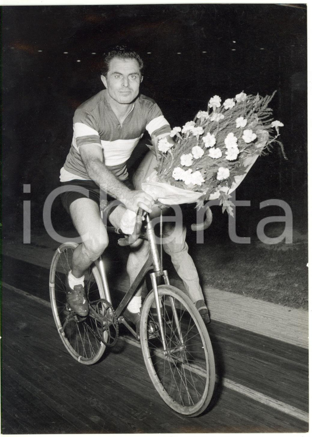 1955 MILANO Campionati CICLISMO - Giuseppe MARTINO vincitore gara mezzofondo