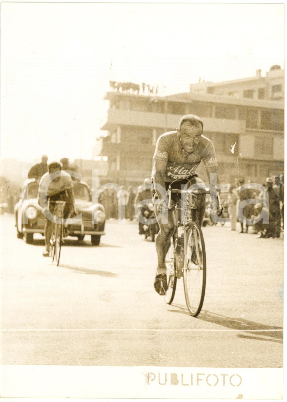 1955 GENOVA GIRO D'ITALIA - Giancarlo ASTRUA vince 5^ tappa Acqui Terme-Genova