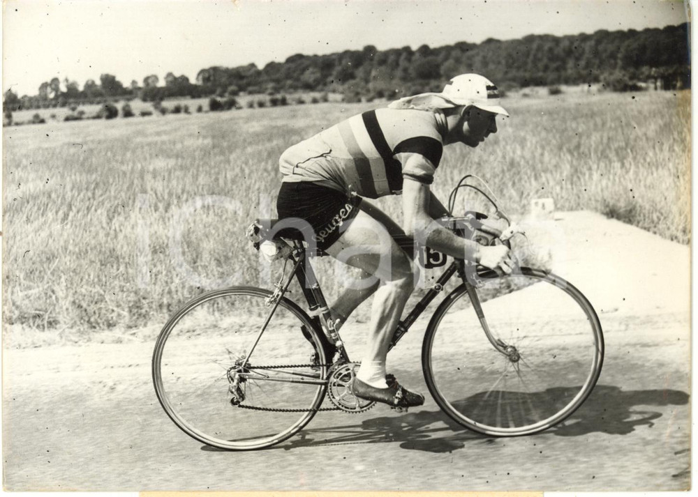 1957 TOUR DE FRANCE - Marcel JANSSENS gareggia per squadra PEUGEOT *Foto 18x13