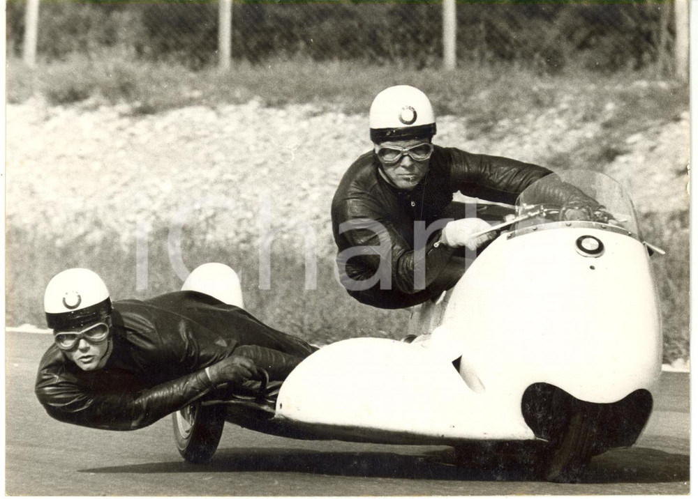 1956 MONZA Prove GP DELLE NAZIONI - Wilhelm NOLL e Fritz CRON su sidecar BMW