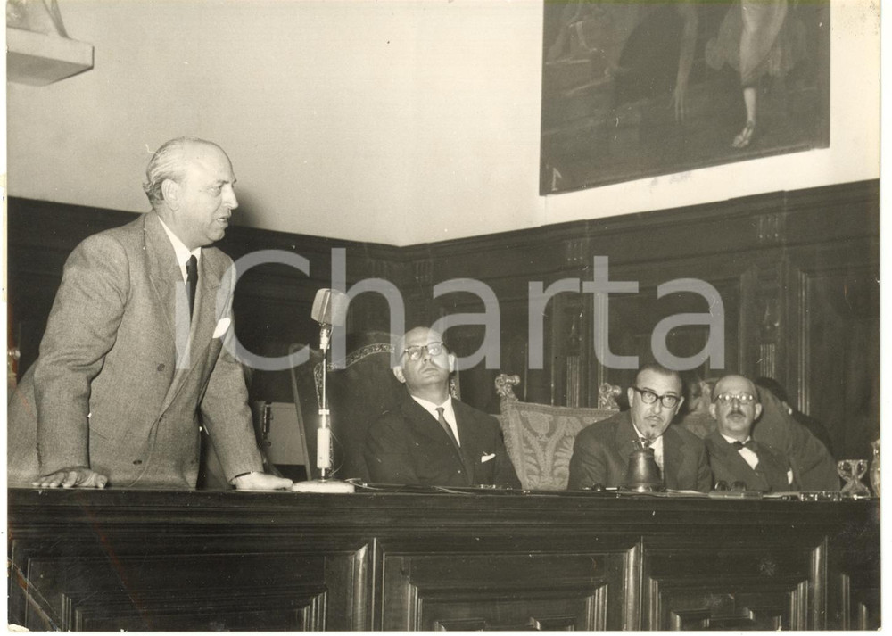 1957 MILANO Medaglia d'oro GUIDO DONEGANI - Discorso di Piero GIUSTINIANI *Foto