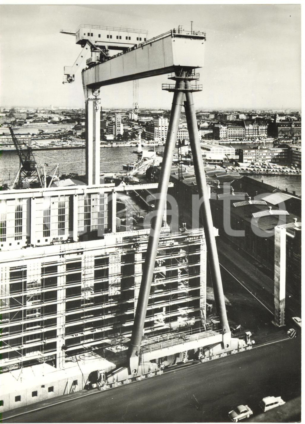 1968 MALMO SVEZIA Cantieri navali KOCKUMS - Gru KRUPP più grande del mondo *Foto