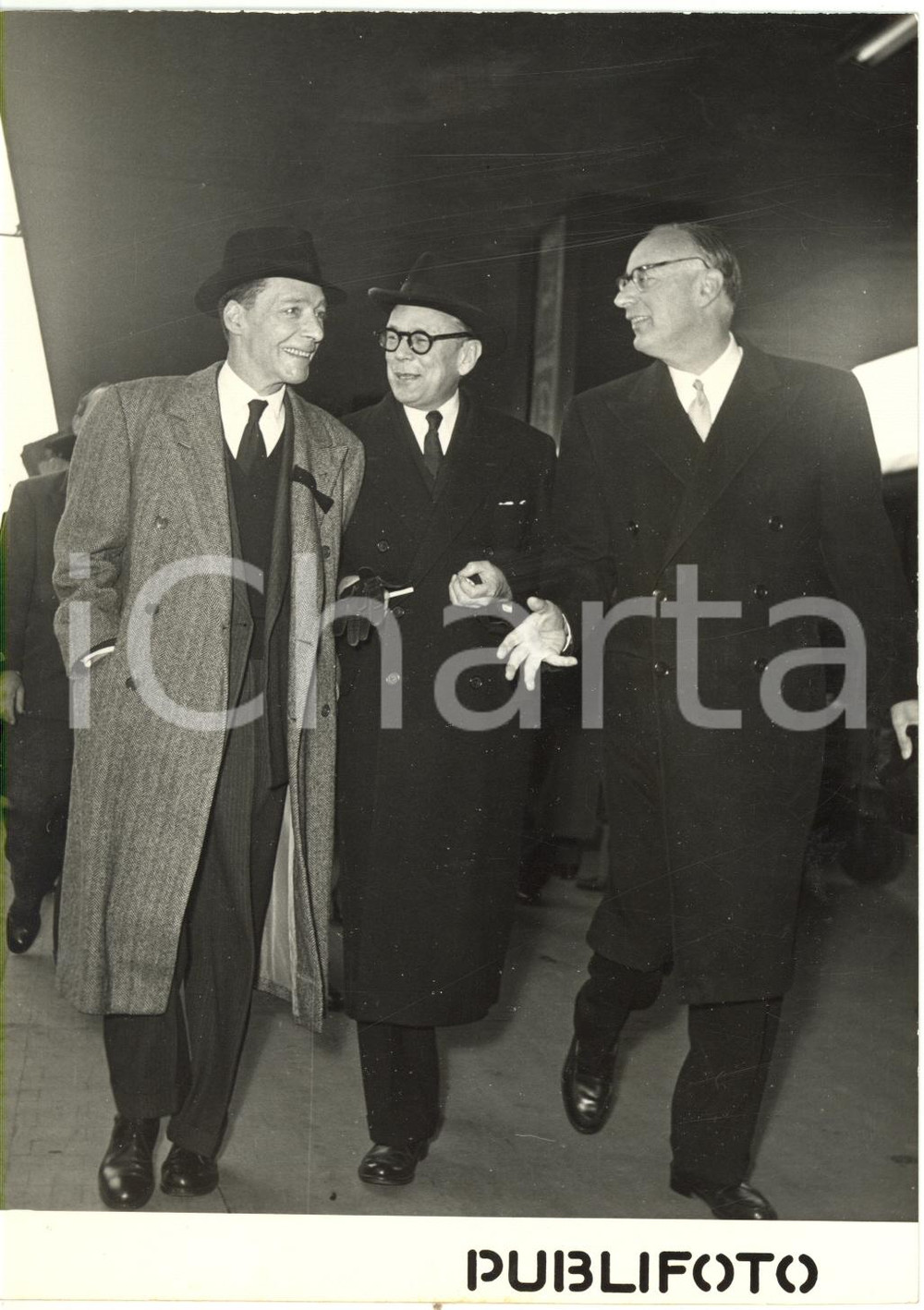 1954 ROMA - Arrivo di Paul STRUYE presidente del Senato del BELGIO *Foto 13x18