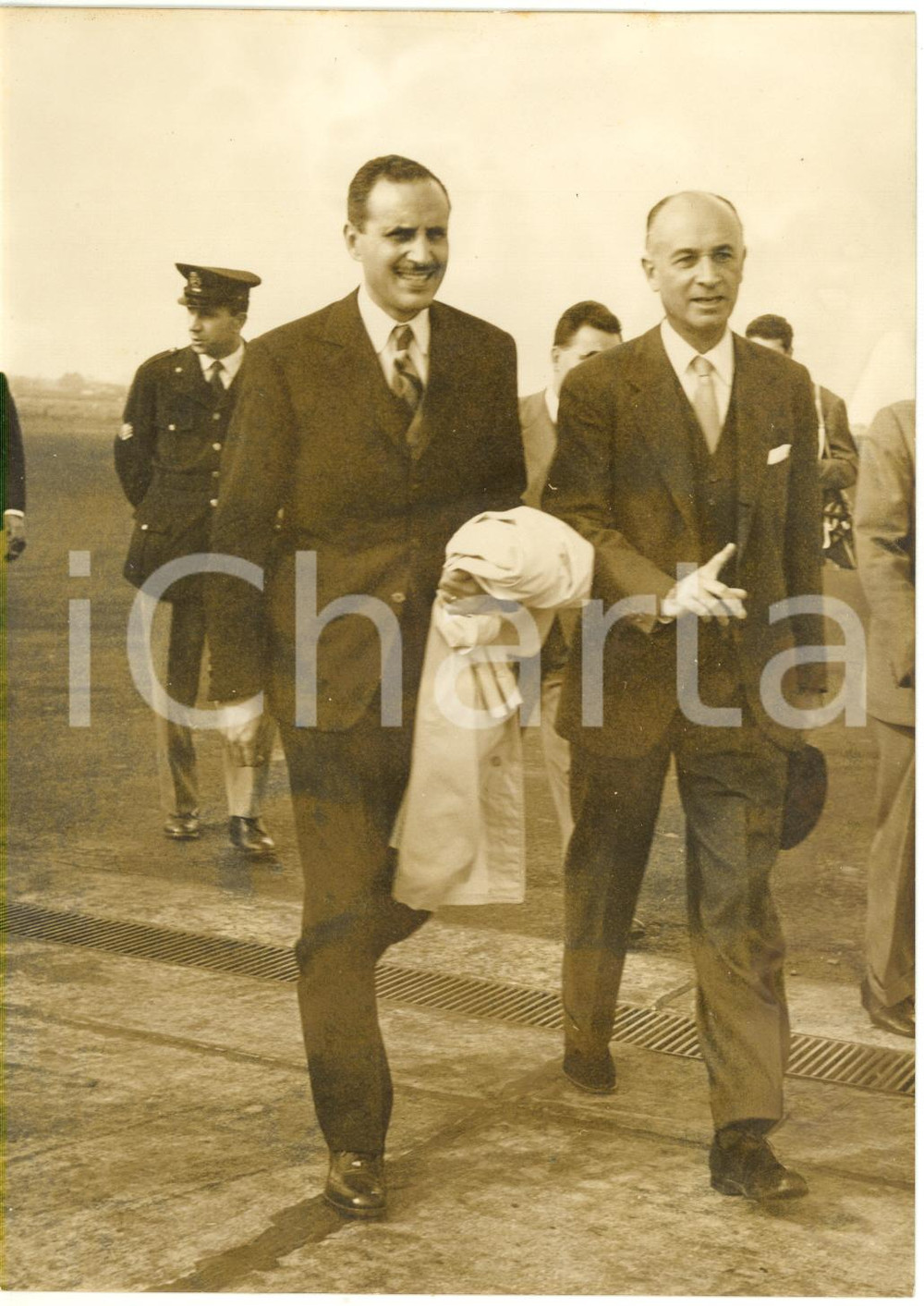 1957 ROMA Aeroporto CIAMPINO - Arrivo di Habib BOURGHIBA Presidente TUNISIA
