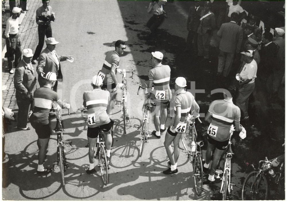 1955 ROMA Mondiali CICLISMO SU STRADA - La squadra francese alla partenza *Foto
