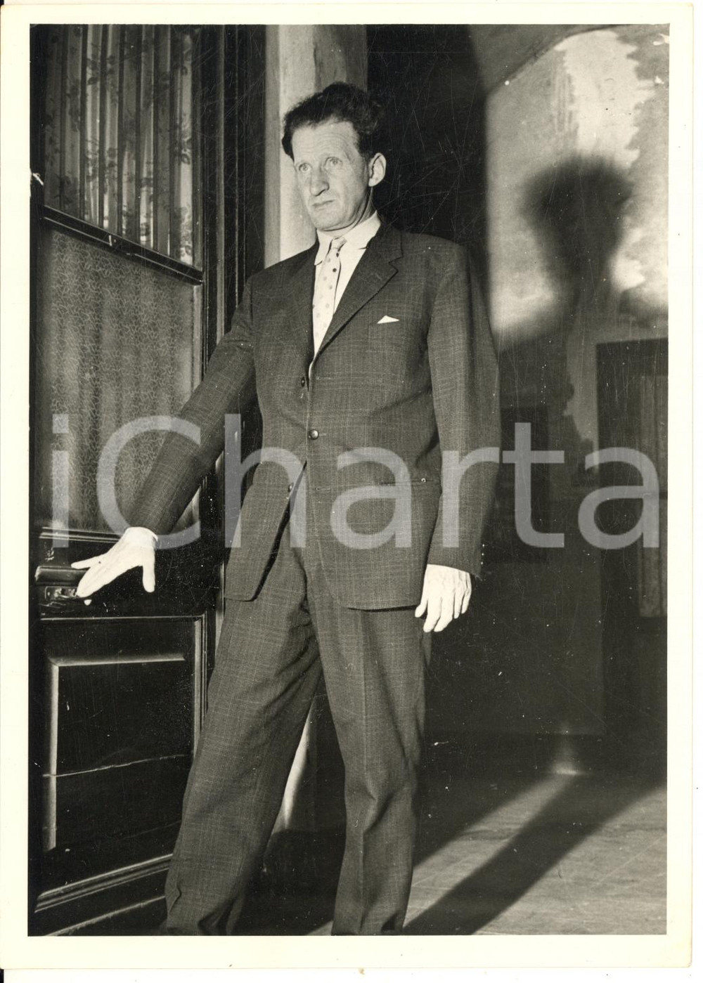 1958 TORINO Gerard CROISET in città per il delitto DIABOLICH (3) Foto 13x18