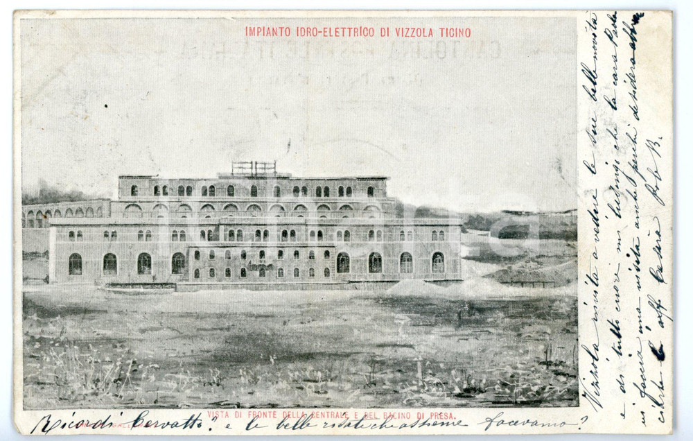 1906 VIZZOLA TICINO (VA) Centrale impianto idroelettrico *Cartolina FP VG