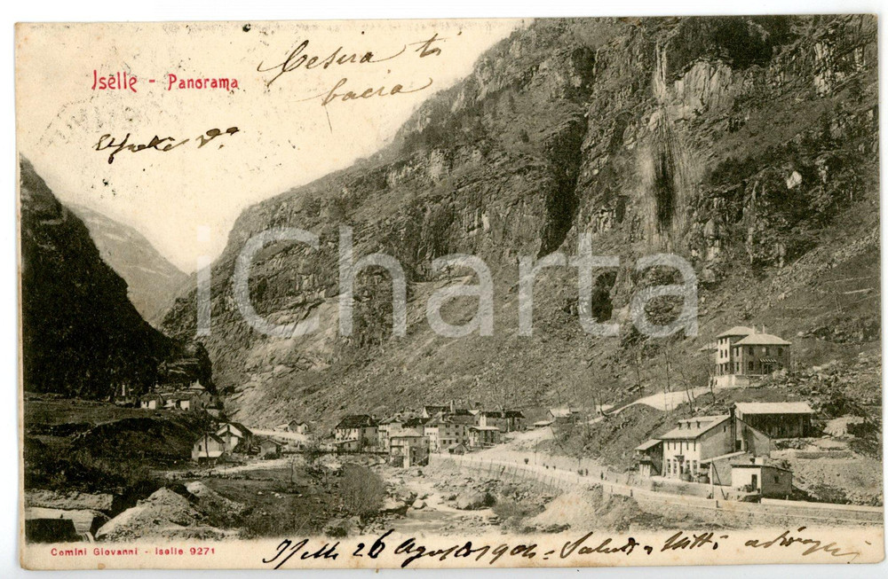 1904 TRASQUERA - VALICO DI ISELLE (VB) Veduta panoramica *Cartolina FP VG