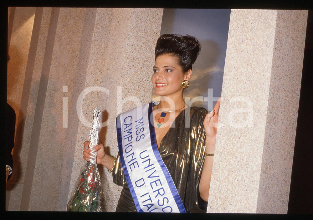 35mm vintage slide*1988 CAMPIONE D'ITALIA Simona VENTURA MISS UNIVERSO ITALIA 19