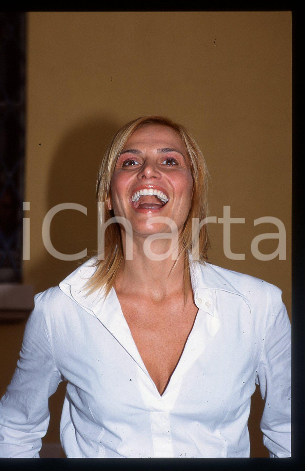 35mm vintage slide* 2000 ca COSTUME Simona VENTURA Ritratto conduttrice (143) Diapositiva d'epoca, in formato 35 mm. CONDIZIONI: GOODE' severamente vietata la riproduzione. Tutti i diritti sono riservati. ICharta mette in vendita, sul negozio eBay e in esclusiva sul sito "icharta" il proprio archivio composto da numerose diapositive e negativi fotografici d'epoca, tutti originali e autentici, che attraversano la storia del costume italiano tra gli la fine degli anni Sessanta e Novanta.Si tratta di uno sguardo inedito sull'attualit&agrave;, la politica, la vita quotidiana, il gossip e la cultura, che fotografa il cambiamento della nazione in quest'ultimo scorcio del XX secolo. Un'occasione unica per il mercato del collezionismo, che vede finalmente disponibile un archivio eccezionale per vastit&agrave;, tematiche e condizioni, in un settore (il negativo fotografico e la diapositiva) di assoluta novit&agrave; e dalle interessanti prospettive di investimento.  originale e autentica 1