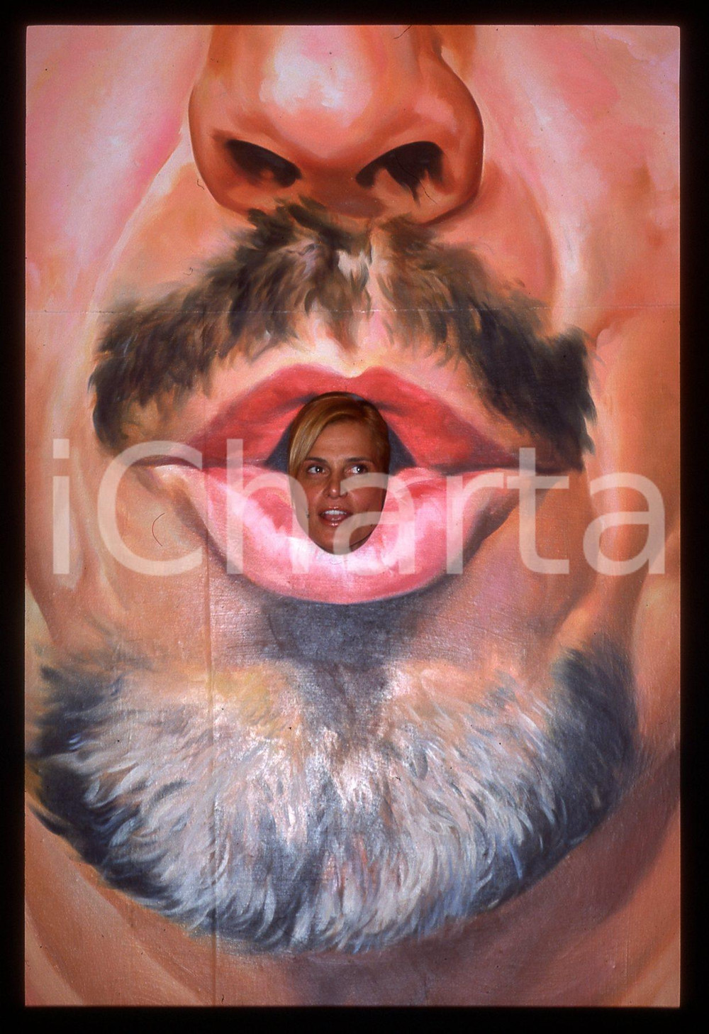 35mm vintage slide* 2000 ca COSTUME Simona VENTURA Ritratto conduttrice (151)