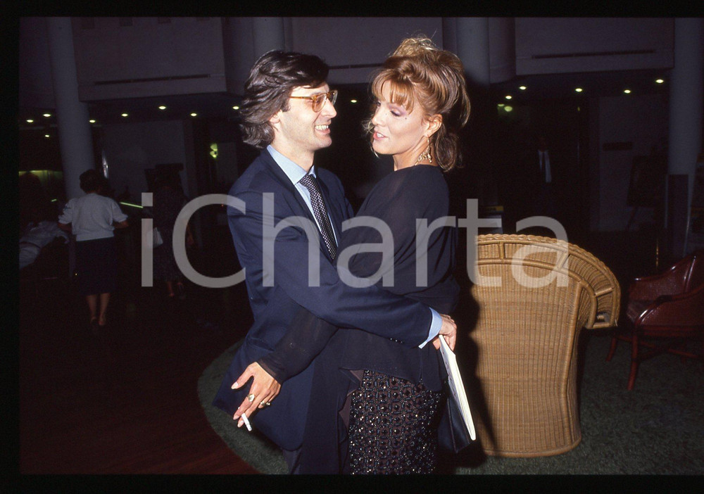 35mm vintage slide*1995 ca COSTUME Vittorio SGARBI Patrizia CASELLI Ritratto