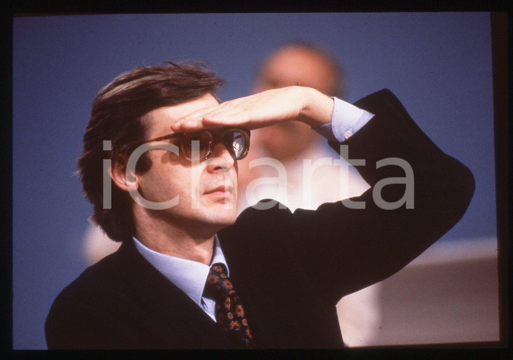 35mm vintage slide*1995ca MAURIZIO COSTANZO SHOW Vittorio SGARBI Ritratto (1)