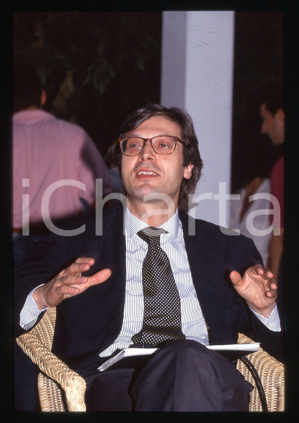 35mm vintage slide*1995ca COSTUME Vittorio SGARBI Ritratto del critico d'arte 43