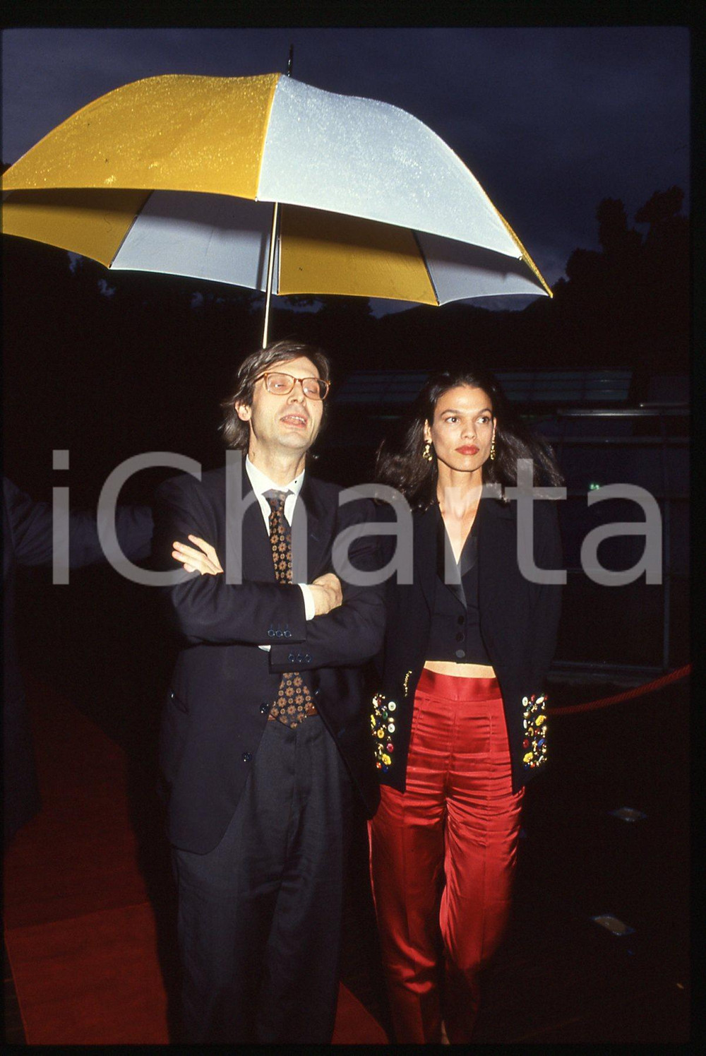 35mm vintage slide* 1995 ca COSTUME Vittorio SGARBI paparazzato 9