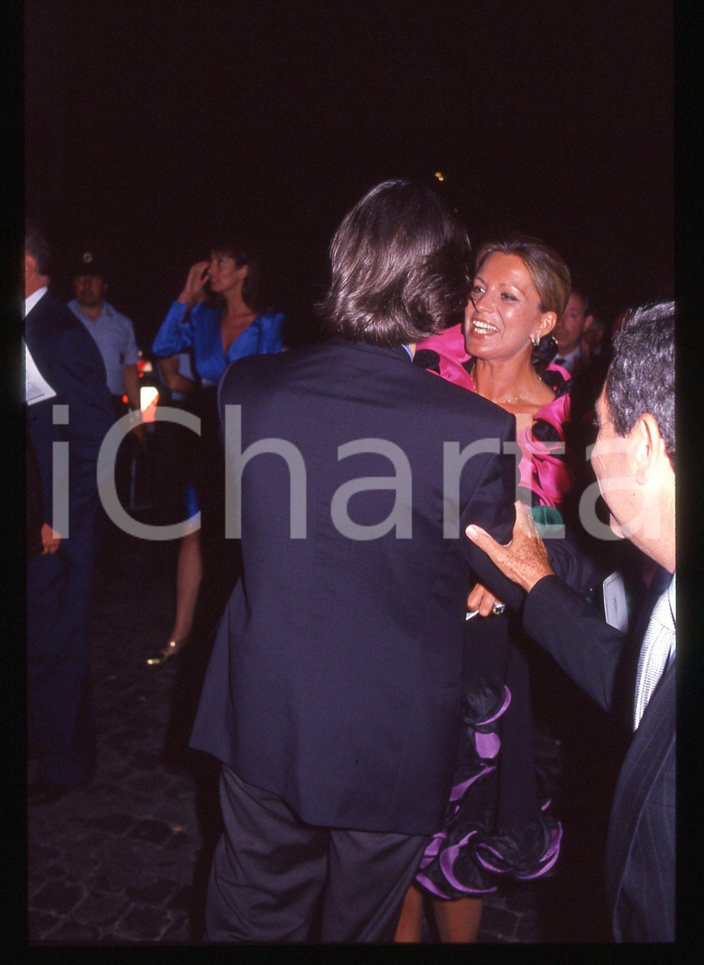 35mm vintage slide*1990ca COSTUME Catherine SPAAK e Vittorio SGARBI  ritratto 5