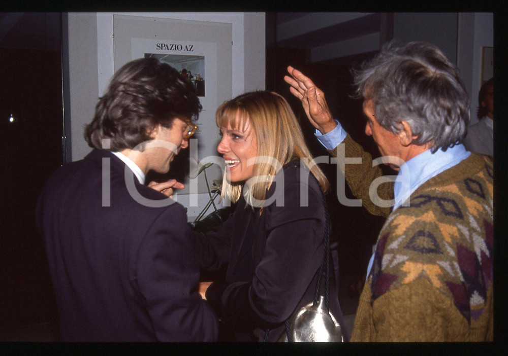 35mm vintage slide*1985 ca COSTUME Walter CHIARI Patrizia CASELLI paparazzati
