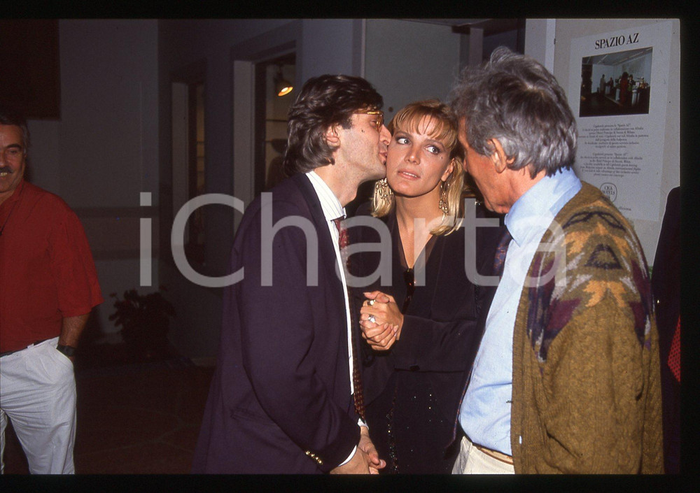 35mm vintage slide*1985ca COSTUME Vittorio SGARBI Patrizia CASELLI paparazzati 9
