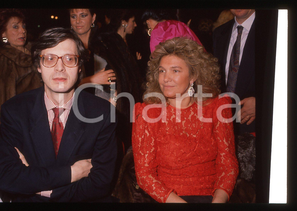 35mm vintage slide*1990ca COSTUME Vittorio SGARBI e Maria Gioia ARAGOZZINI 