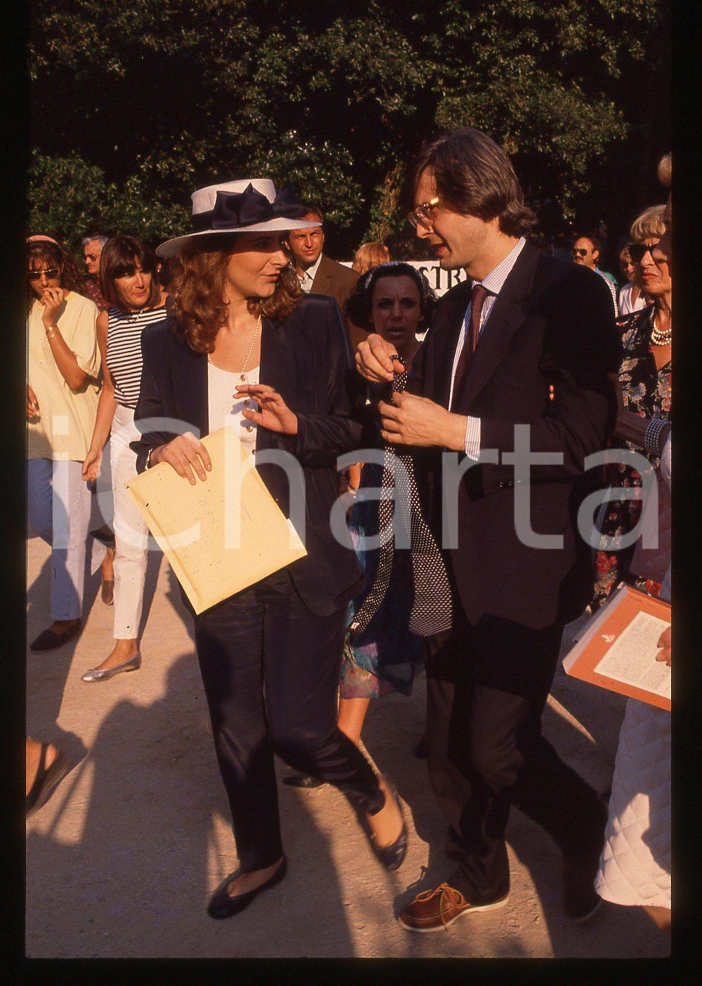 35mm vintage slide*1990 VERSILIANA Dalia GABERSCIK Vittorio SGARBI al festival 5