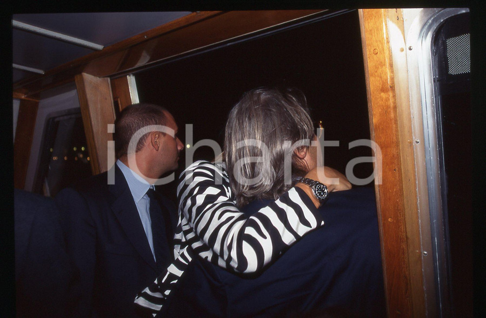 35mm vintage slide*1995ca COSTUME Elenoire CASALEGNO  Vittorio SGARBI ritratto 1