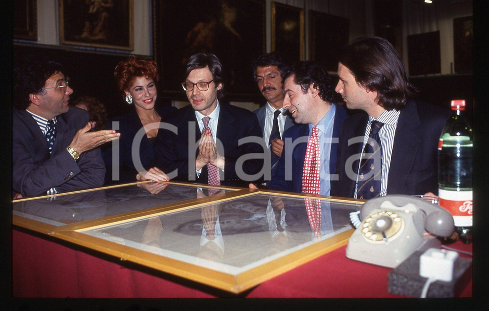 35mm vintage slide*1995ca COSTUME Vittorio SGARBI con Milly D'ABBRACCIO ritratto