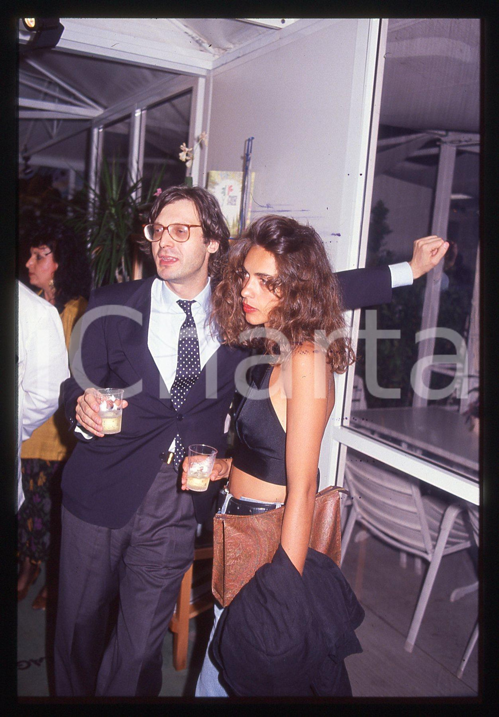 35mm vintage slide* 1995 ca COSTUME Vittorio SGARBI paparazzato 45