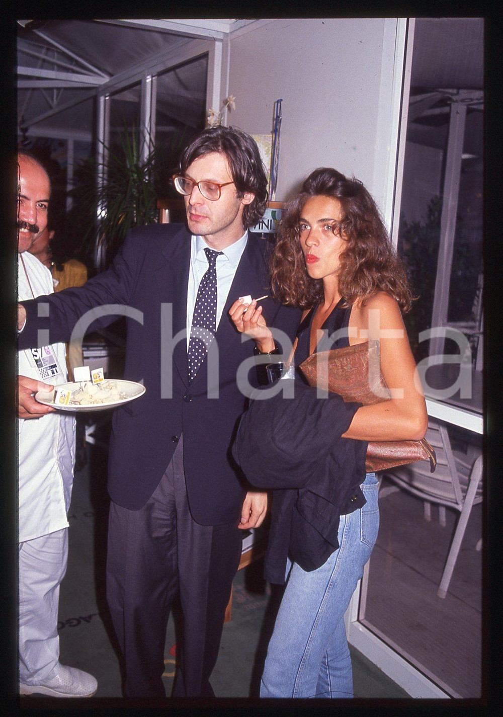 35mm vintage slide* 1995 ca COSTUME Vittorio SGARBI paparazzato 47