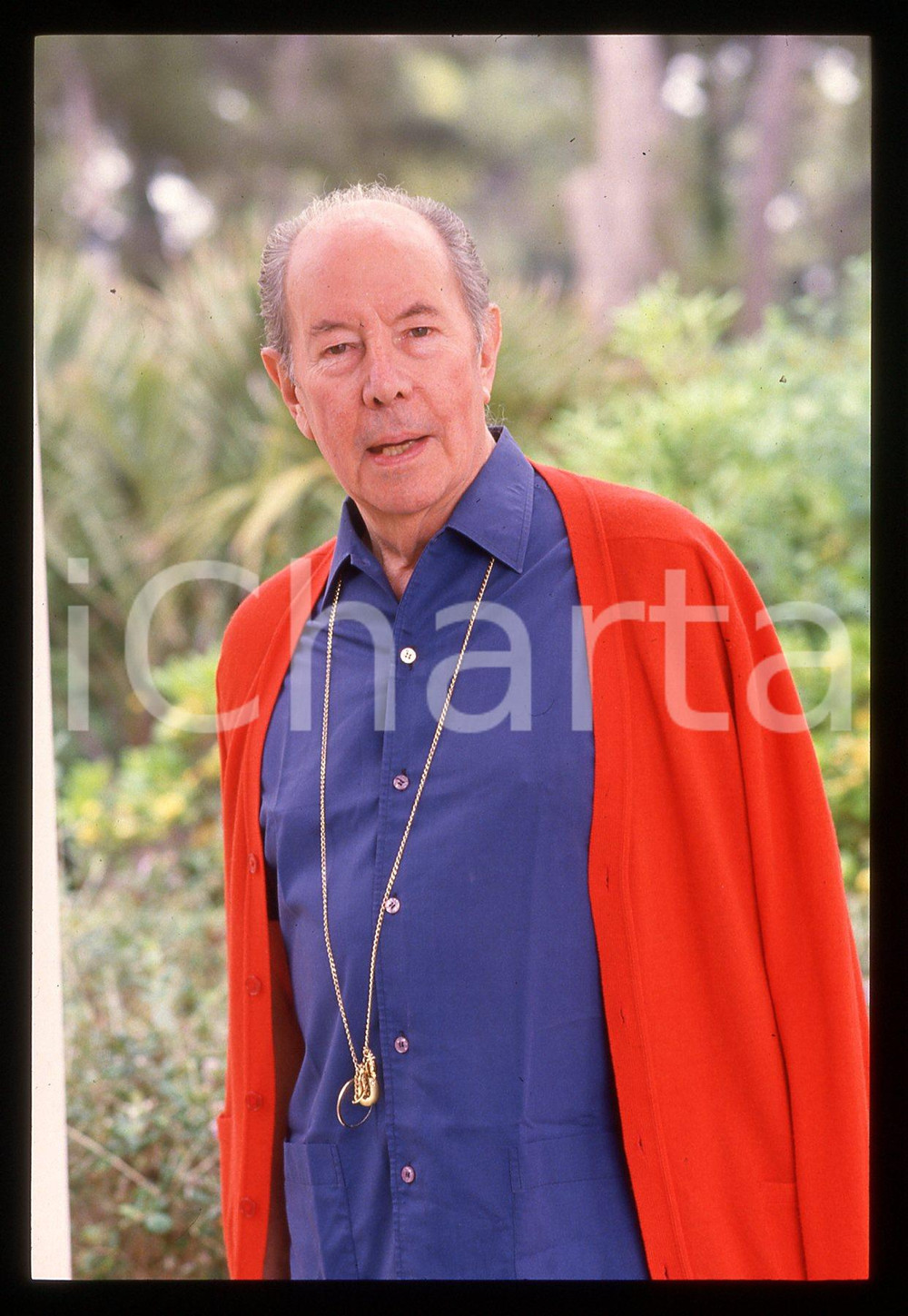 35mm vintage slide*1985 ca CANNES Terence YOUNG ritratto del regista