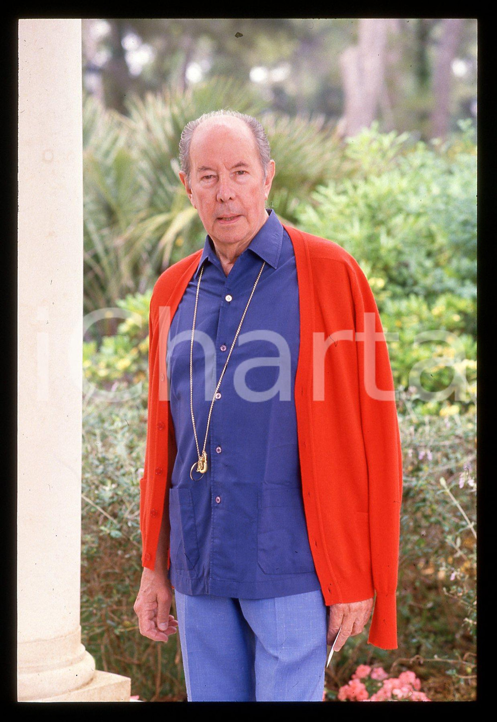 35mm vintage slide*1985 ca CANNES Terence YOUNG ritratto del regista 4
