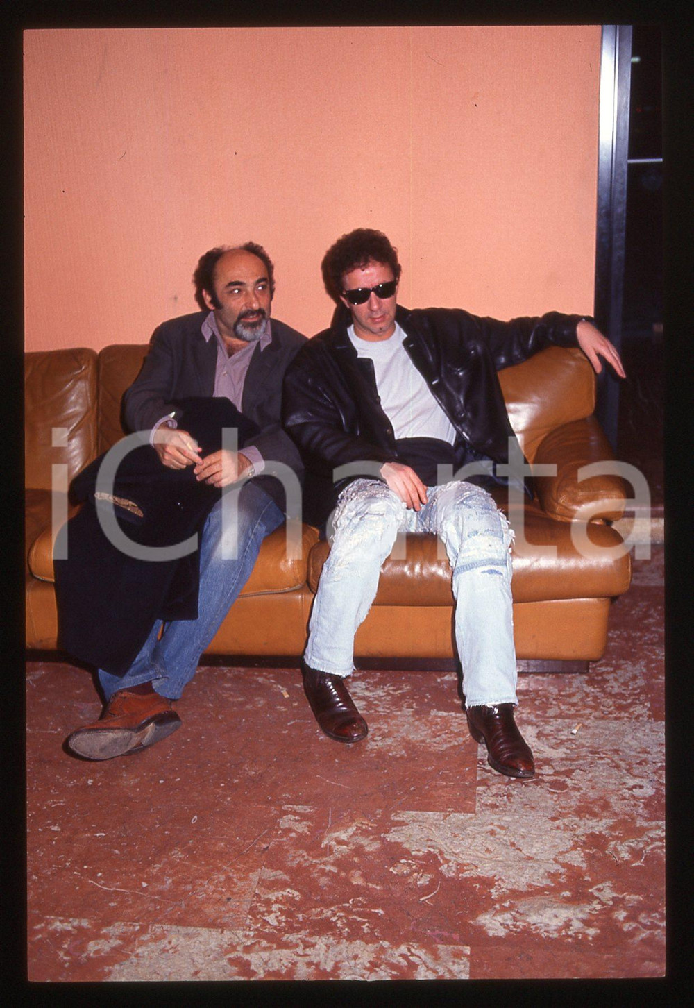 35mm vintage slide*1995 ROMA CINEMA Francesco NUTI Alessandro HABER ritratto 1