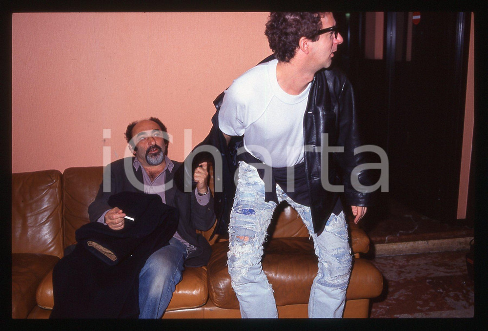 35mm vintage slide*1995 ROMA CINEMA Francesco NUTI Alessandro HABER Ritratto 4