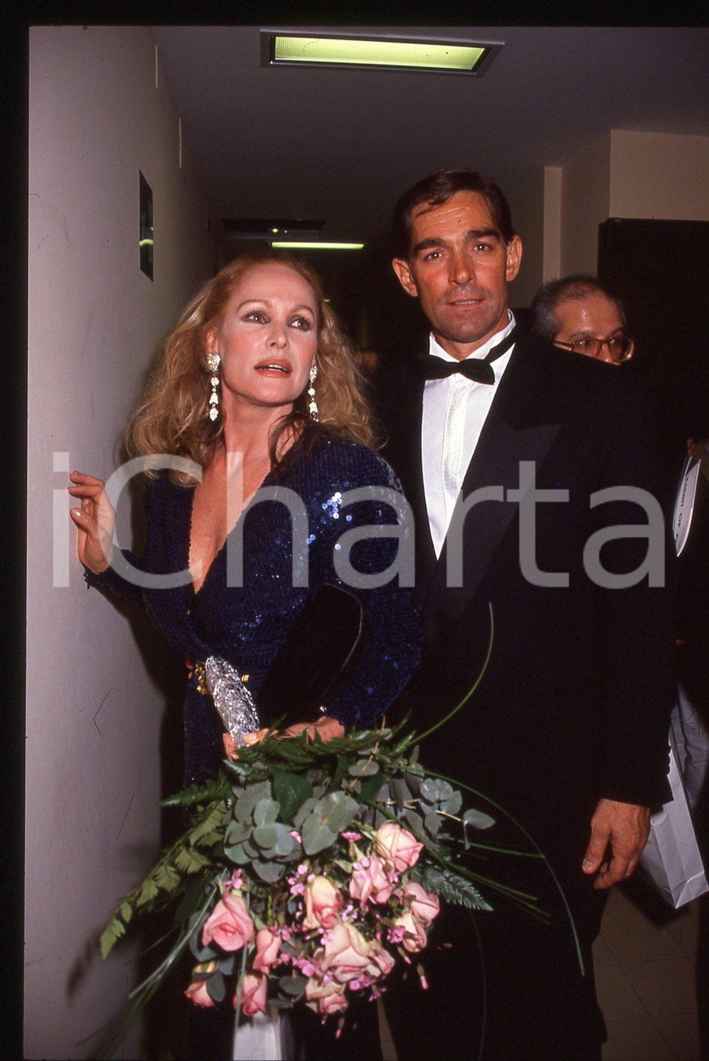 35mm vintage slide*1989 CAMPIONE D'ITALIA Ursula ANDRESS con Fabio TESTI  4