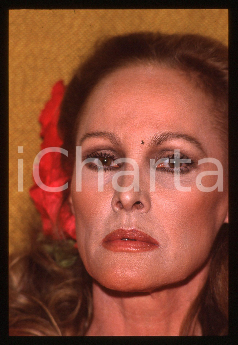 35mm vintage slide*1989 RAI 2 IMPROVVISANDO Ursula ANDRESS Ritratto attrice (2)