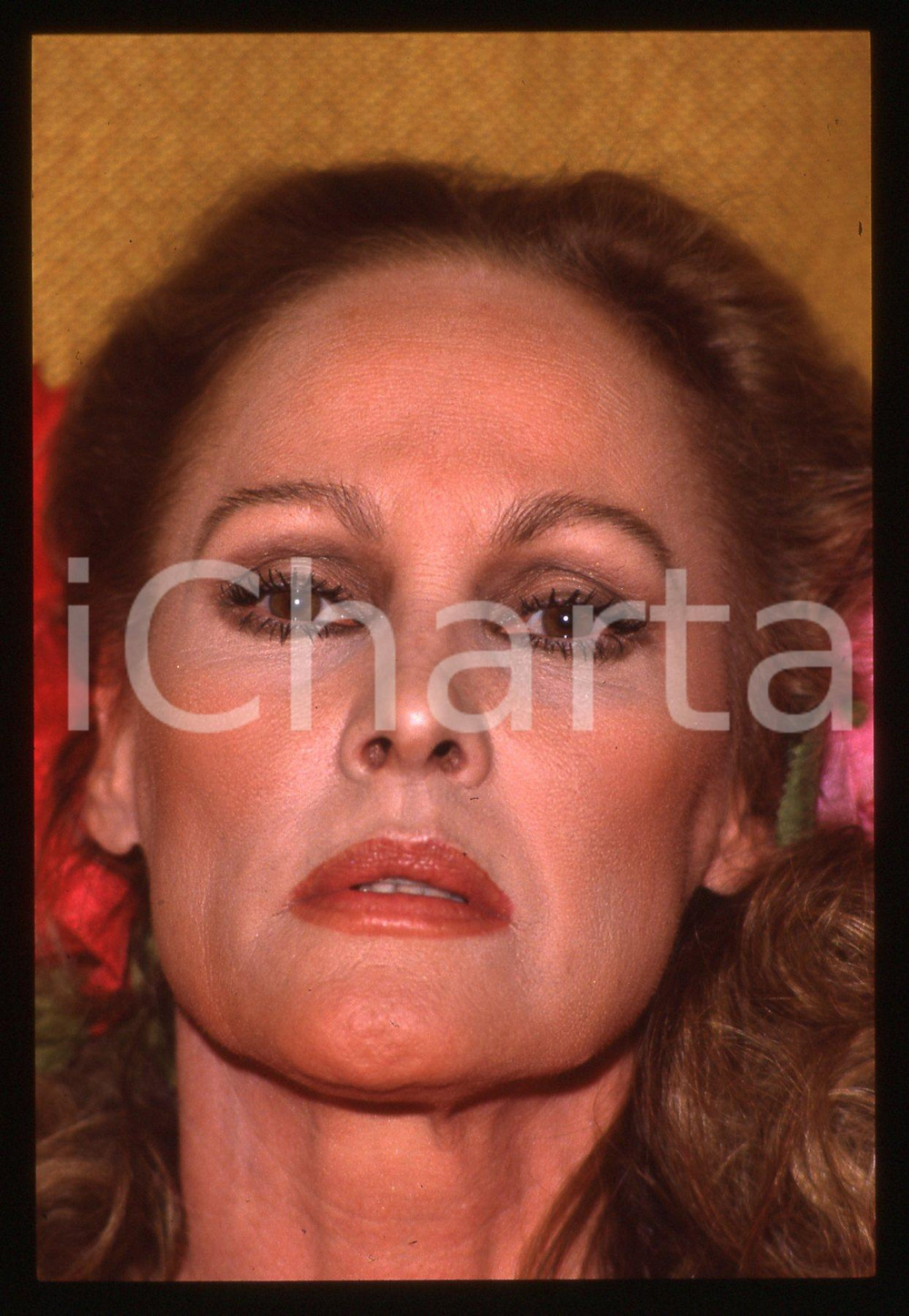 35mm vintage slide*1989 RAI 2 IMPROVVISANDO - Ursula ANDRESS ritratto attrice 5