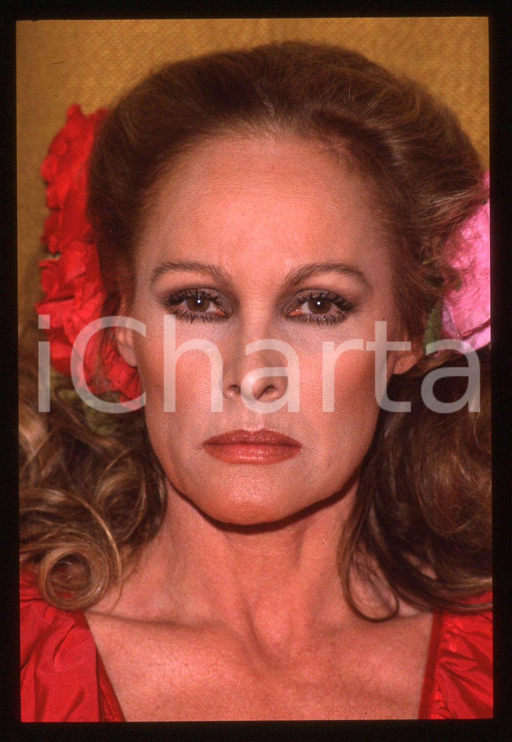 35mm vintage slide*1989 RAI 2 IMPROVVISANDO - Ursula ANDRESS ritratto attrice 12