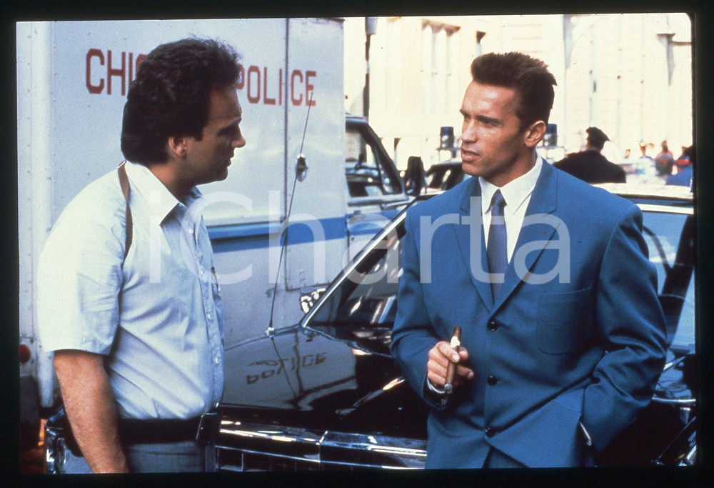 35mm vintage slide* 1988 READ HEAT Arnold SCHWARZENEGGER Jim BELUSHI nel film