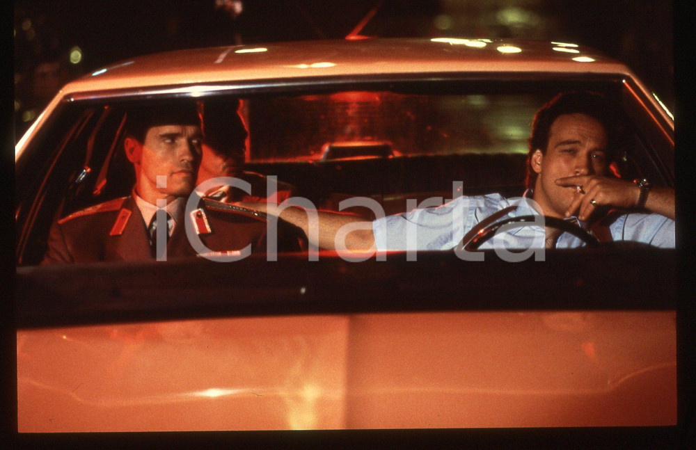35mm vintage slide* 1988 RED HEAT Arnold SCHWARZENEGGER Jim BELUSHI nel film 1