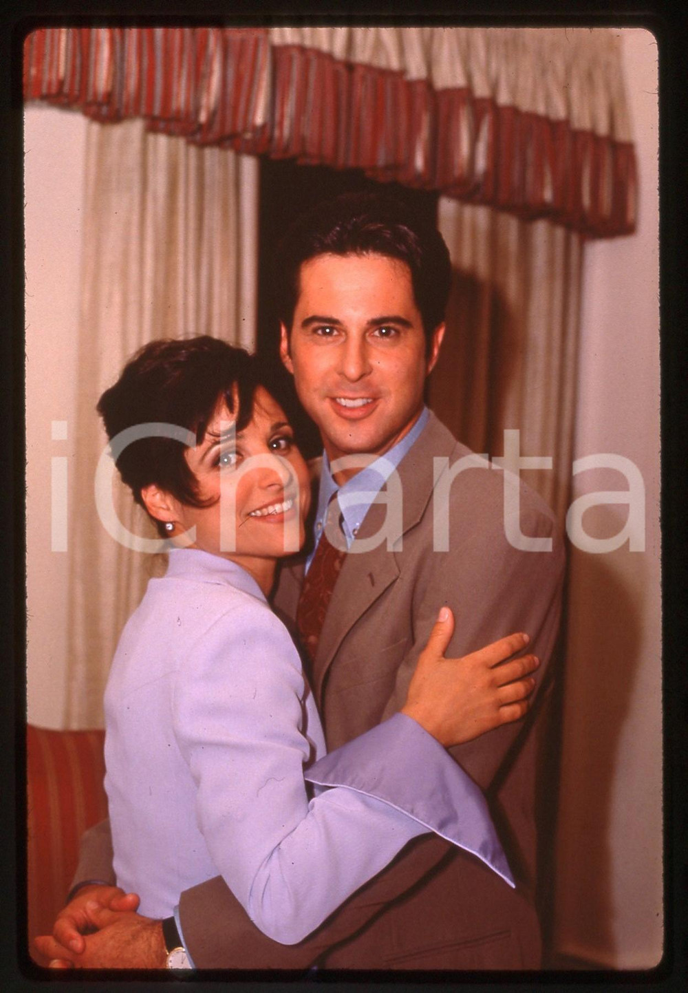 35mm vintage slide* 1996 LONDON SUITE Julia LOUIS-DREYFUS e Jonathan SILVERMAN 