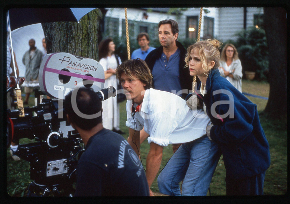 35mm vintage slide* 1996 LOSING CHASE Kevin BACON e Kyra SEDGWICK sul set 