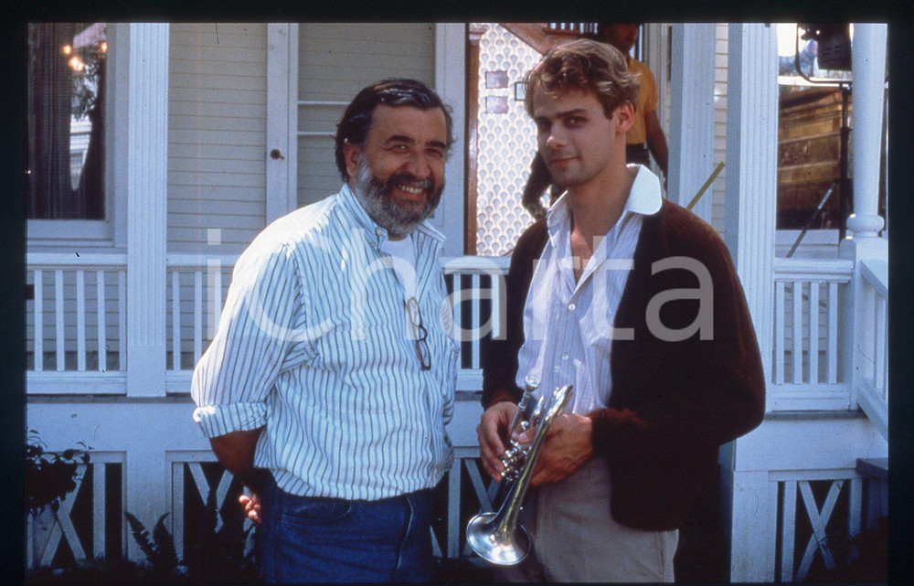 35mm vintage slide*1991 BIX Il regista Pupi AVATI sul set con Bryant WEEKS