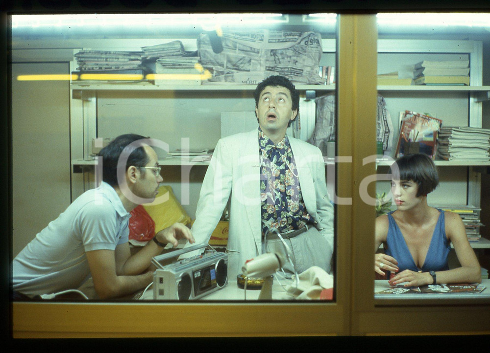 35mm vintage slide* 1987 KAMIKAZEN Gabriele SALVATORES Antonio CATANIA sul set 1