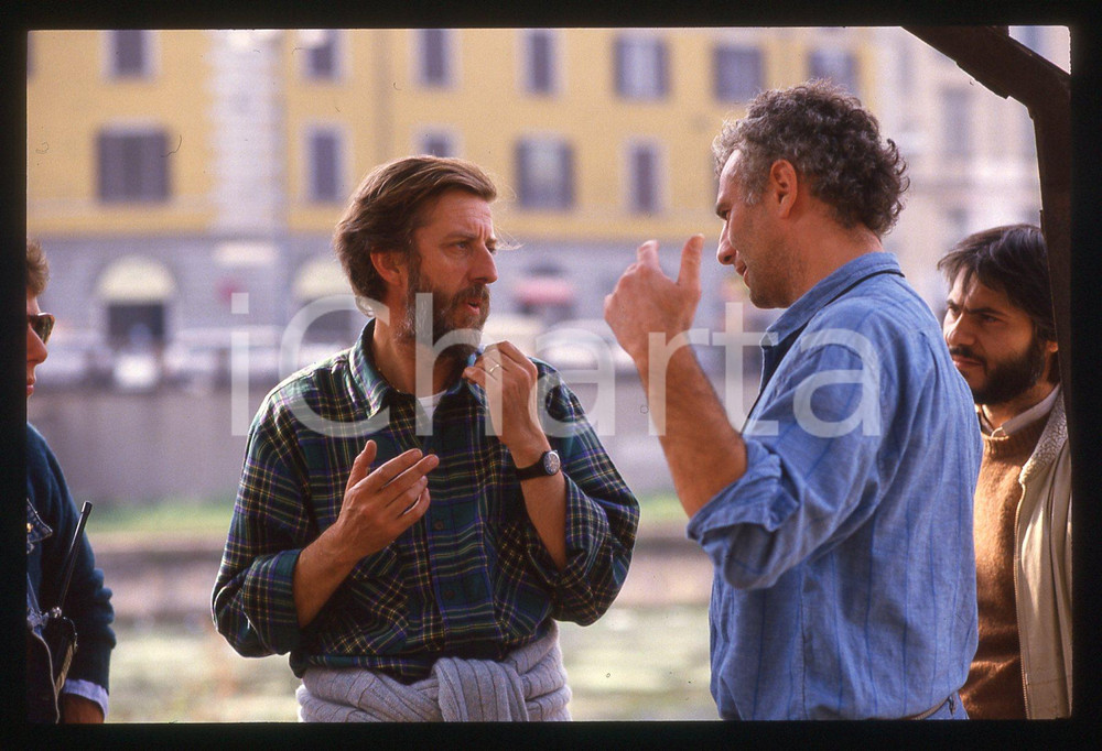 35mm vintage slide*1991 MILANO Alberto SIRONI sul set de IL COMMISSARIO CORSO