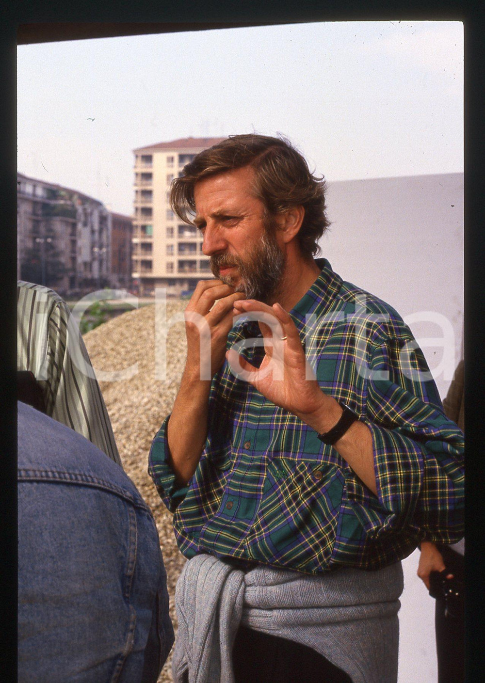 35mm vintage slide*1991 IL COMMISSARIO CORSO Alberto SIRONI il regista sul set 3